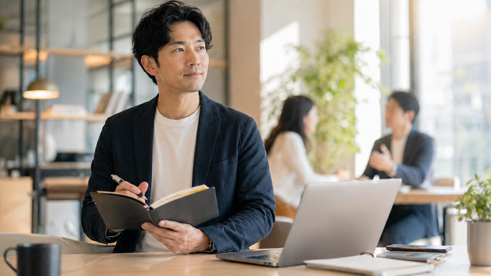 高単価商品設計を学び行動に移すビジネスパーソンのイメージ