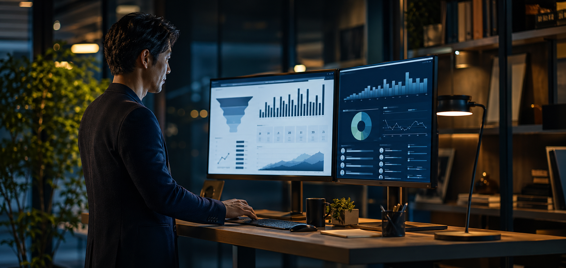 Marketing funnel analytics workspace