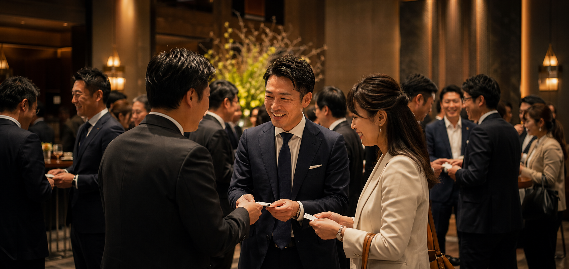 Business networking scene