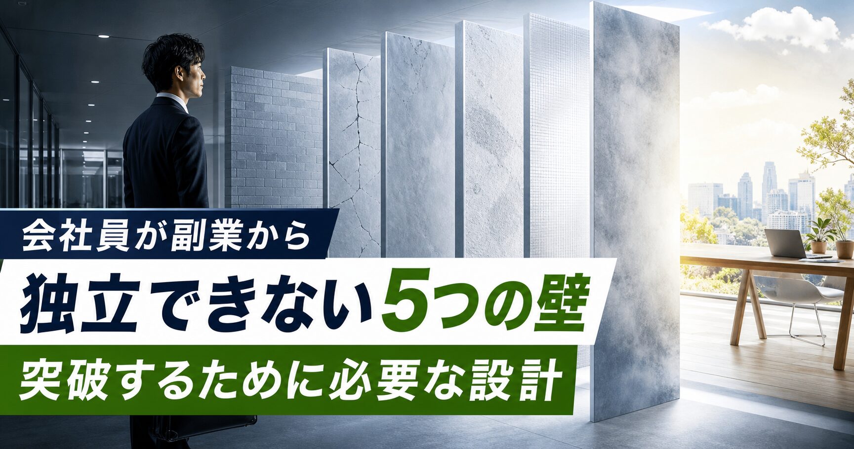 会社員が副業から独立できない5つの壁|突破するために必要な設計とは