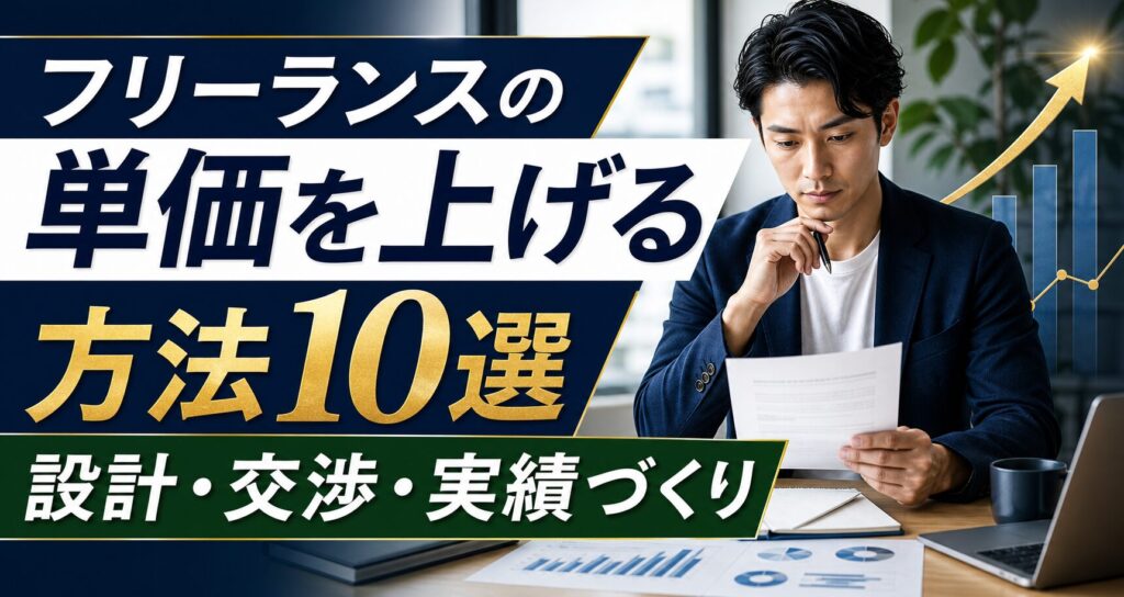 フリーランスの単価を上げる方法10選｜安い仕事から抜け出す設計・交渉・実績づくり