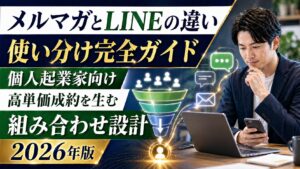 メルマガとLINEの違い・使い分け完全ガイド｜個人起業家が高単価成約を生む組み合わせ設計【2026年版】
