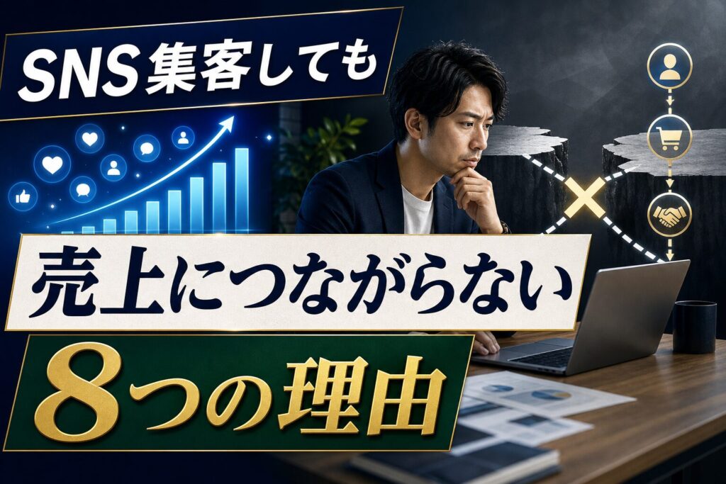 SNS集客しても売上につながらない8つの理由｜フォロワーは増えるのに成約しない構造とは