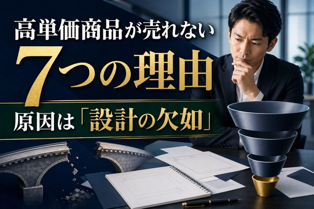 高単価商品が売れない7つの理由｜価格ではなく「設計の欠如」が原因だった